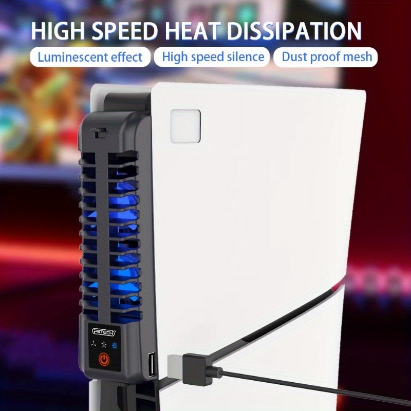 GP-522 PS5 Slim 3-Speed Rear Cooling Fan image 6